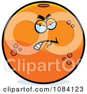 Clipart Angry Navel Orange Character Royalty Free Vector Illustration