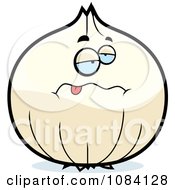 Clipart Sick White Onion Character Royalty Free Vector Illustration by Cory Thoman