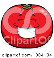 Clipart Happy Tomato Character Royalty Free Vector Illustration