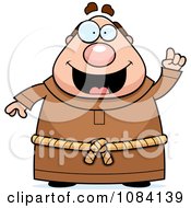 Clipart Chubby Monk With An Idea Royalty Free Vector Illustration by Cory Thoman