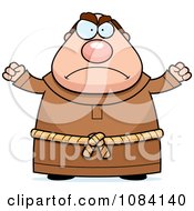 Clipart Angry Chubby Monk Royalty Free Vector Illustration by Cory Thoman