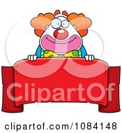 Poster, Art Print Of Banner And Chubby Circus Clown