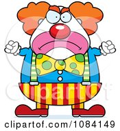 Poster, Art Print Of Angry Chubby Circus Clown