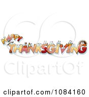Poster, Art Print Of Happy Thanksgiving Letter Characters