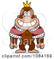 King Bigfoot Wearing A Crown And Robe