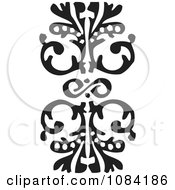 Clipart Black And White Vintage Design Element 3 Royalty Free Vector Illustration