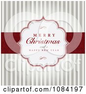 Poster, Art Print Of Merry Christmas And A Happy New Year Greeting Over Stripes