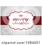 Poster, Art Print Of Merry Christmas Greeting Over Silver Snowflakes