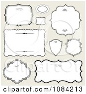 Clipart White Black Frames On Gray Royalty Free Vector Illustration by BestVector