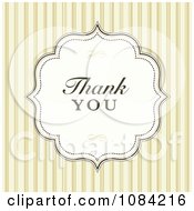 Clipart Thank You Frame Over Tan Stripes Royalty Free Vector Illustration by BestVector
