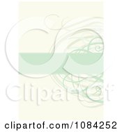 Green Text Bar And Swirl Invitation Background