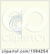Clipart Blue Swirl Invitation Background On Cream Royalty Free Vector Illustration
