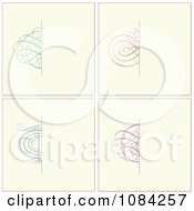 Poster, Art Print Of Colorful Swirl Invitation Backgrounds On Cream