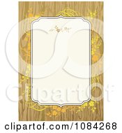 Poster, Art Print Of Orange Flowers And Wood Invitation Background