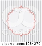 Clipart Red Frame And Gray Stripe Invitation Background Royalty Free Vector Illustration