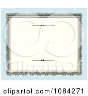 Poster, Art Print Of Blank Victorian Frame Over Blue