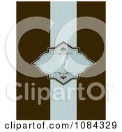 Clipart Blue And Brown Menu Design With Cutlery Royalty Free Vector Illustration