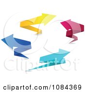 Poster, Art Print Of Colorful Origami Paper Arrows 1