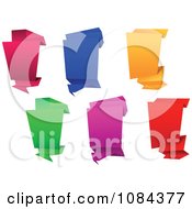 Poster, Art Print Of Colorful Origami Paper Banners 4
