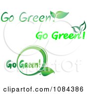 Clipart Go Green Icons 1 Royalty Free Vector Illustration