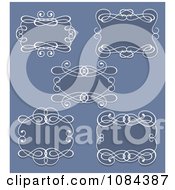 Poster, Art Print Of White And Blue Swirl Frames