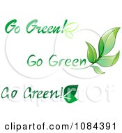 Clipart Go Green Icons 2 Royalty Free Vector Illustration