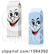 Clipart Two Milk Cartons Royalty Free Vector Illustration by Vector Tradition SM