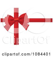 Poster, Art Print Of Red Bow And Gift Wrapping Ribbons Over White