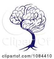 Clipart Blue Brain Tree Royalty Free Vector Illustration by AtStockIllustration #COLLC1084410-0021
