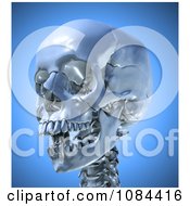 Poster, Art Print Of 3d Skull With An Open Mouth