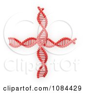 Clipart 3d Red Genetic Dna Healthcare Cross Royalty Free CGI Illustration by Mopic