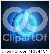 Clipart 3d Glowing Blue Power Button Royalty Free CGI Illustration