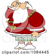 Clipart Santa Wondering Where His Pants Are Royalty Free Vector Illustration by djart