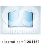 Clipart 3d Blue Glass Plaque Royalty Free Vector Illustration