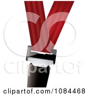 Poster, Art Print Of 3d Red Fabric Seat Belt Buckled Up
