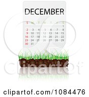 Poster, Art Print Of December Calendar With Soil And Grass