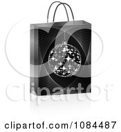 Clipart 3d Black Christmas Bauble Shopping Bag Royalty Free Vector Illustration by Andrei Marincas