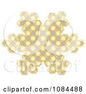 Clipart Gold Patterned Snowflake Royalty Free Vector Illustration
