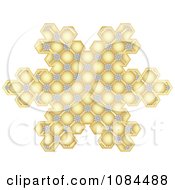 Poster, Art Print Of Gold Patterned Snowflake