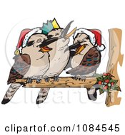 Poster, Art Print Of Aussie Christmas Kookaburras Laughing
