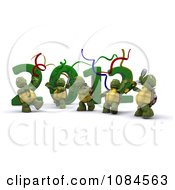 Poster, Art Print Of 3d New Year Tortoises Dancing By 2012