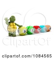 Poster, Art Print Of 3d Tortoise Waving By Bingo Balls