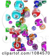 Poster, Art Print Of 3d Colorful Gambling Lottery Or Bingo Balls Falling