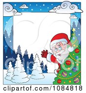 Poster, Art Print Of Christmas Santa Frame With Copyspace 4
