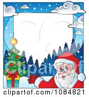 Poster, Art Print Of Christmas Santa Frame With Copyspace 1