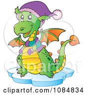 Poster, Art Print Of Dragon Wearing Winter Accessories