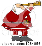Santa Viewing Through A Scope