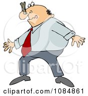Poster, Art Print Of Businessman Wearing A Clothespin On His Nose Due To Smell