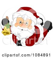 Poster, Art Print Of Santa Claus Ringing A Christmas Bell