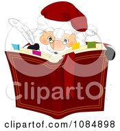 Poster, Art Print Of Santa Claus Writing In His Christmas Book